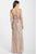 Adrianna Papell - Beaded Blouson Dress 91891180 in Neutral