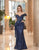 Daymor Couture - 1059 Embellished Sweetheart Off-Shoulder Trumpet Gown In Blue 