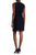 Anne Klein - 10629662 Sleeveless Popover Scalloped Lace Crepe Dress in Black and Blue