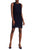 Anne Klein - 10629662 Sleeveless Popover Scalloped Lace Crepe Dress in Black and Blue