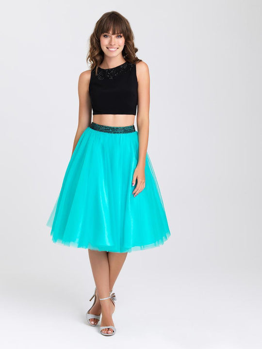 Madison James - 16-339 Dress in Black Teal