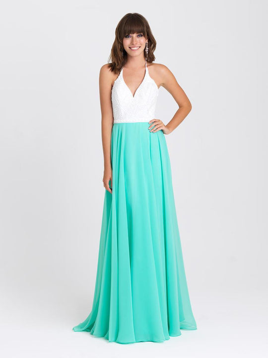Madison James - 16-341 Dress in Aqua