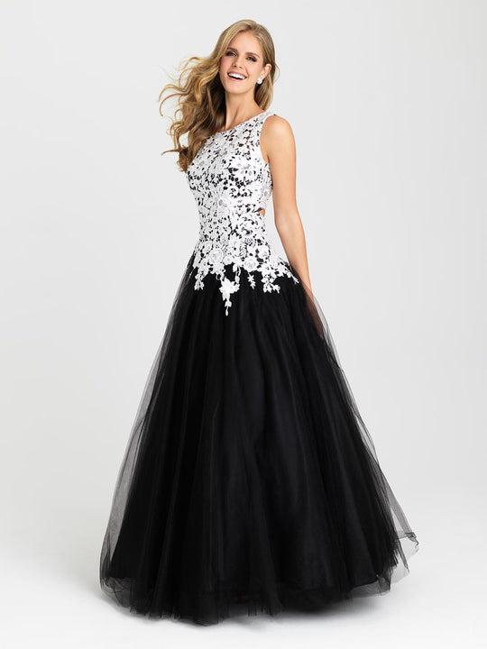 Madison James - 16-342 Dress in Black White