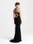 Madison James - 16-346 Dress in Black Turquoise