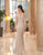 Daymor Couture - 1070 Embroidered Lace Bateau Trumpet Gown In Pink