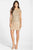 Adrianna Papell - Sequined Ornate Short Dress in Neutral