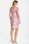 Adrianna Papell - V-Neck Lace Bodice Tiered Sheath Dress 12245620 in Pink