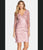 Adrianna Papell - V-Neck Lace Bodice Tiered Sheath Dress 12245620 in Pink