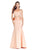 Ashley Lauren - 1079 Beaded Peplum Pageant Dress in Orange and Gold