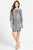 Adrianna Papell - Abstract Motif Sheath Dress 41911010 in Gray