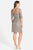 Adrianna Papell - Sequined Jewel Neck A-Line Dress 41914420 in Gray