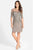 Adrianna Papell - Sequined Jewel Neck A-Line Dress 41914420 in Gray