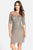 Adrianna Papell - Sequined Jewel Neck A-Line Dress 41914420 in Gray