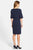 Adrianna Papell - 14250130 Split Neck Crepe Dress in Blue