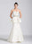 Ashley Lauren - 1092 Asymmetrical Peplum Evening Dress in White