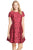 Taylor - 5913M Short Sleeve Rosebud Dress in Black Rose