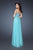La Femme - 18532 Colorful Crystal Embellished Sweetheart Gown In Blue