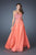 La Femme - 18532 Colorful Crystal Embellished Sweetheart Gown In Orange