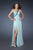 La Femme - 18573 Embellished One Shoulder A-line Dress in Green