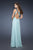 La Femme - 18573 Embellished One Shoulder A-line Dress in Green