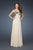La Femme - 18608 Gold Clad Strapless Sweetheart Empire Waist Gown In Neutral