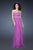 La Femme - 18611 Beaded Semi-Sweetheart A-line Dress in Purple