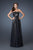 La Femme - 18870 Crystal Ornate Strapless Sweetheart Evening Gown in Black