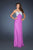 La Femme - 18313 Shimmering Strapless Sweetheart Empire Evening Gown In Purple