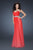 La Femme - 18486 Gathered Sweetheart A-line Dress in Red