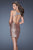 La Femme - 19423 Gilded V-Neck Embellished Cocktail Dress In Gold