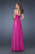 La Femme - 19543 Crystal Embellished Sweetheart Chiffon Dress In Purple
