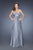 La Femme - 19759 Crystal Adorned Strapless Sweetheart Empire Gown In Platinum
