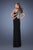 La Femme - 19769 Halter Jersey Sheath Dress in Black