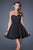 La Femme - 20563 Lace Sweetheart A-line Dress in Black