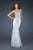 La Femme - 18021 Embellished Strapless Trumpet Gown In White