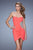 La Femme - 21344 Ruched Sweetheart Tulip Sheath Dress in Orange