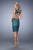 La Femme - 21815 Lace V-neck Cocktail Dress In Green