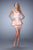 La Femme - 21817 Satin Sweetheart Peplum Dress In Pink