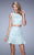 La Femme - 21873 Two Piece Lace Jewel Dress In White and Green