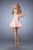 La Femme - 21982 Embellished Satin A-line Dress In Pink