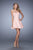 La Femme - 21982 Embellished Satin A-line Dress In Pink