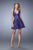 La Femme - 22011 Embellished Halter A-line Dress In Purple