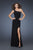 GiGi - 18806 Multi-Colored Embellished One Shoulder Dress In Black