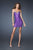 GiGi - 18922 Beaded Cocktail Dress with Detachable Chiffon Skirt In Majestic Purple