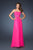 GiGi - 18953 Bead Embellished Chiffon A-line Dress In Pink