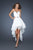 GiGi 18970 Bedazzled Dress With Detachable High Low Skirt in White