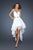 GiGi - 18970 Bedazzled Dress With Detachable High Low Skirt In White