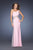 GiGi - 19867 One Shoulder Strap Sheer Embellished Gown In Pink