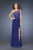 GiGi - 19945 Embellished One Shoulder Sheath Dress In Blue