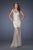 Gigi - 19947 Sparkling Nude Mini with Sheer Tulle Skirt In Nude